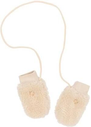 Little Dutch teddy wanten met borduursels zand Beige Effen maat 0-3 mnd