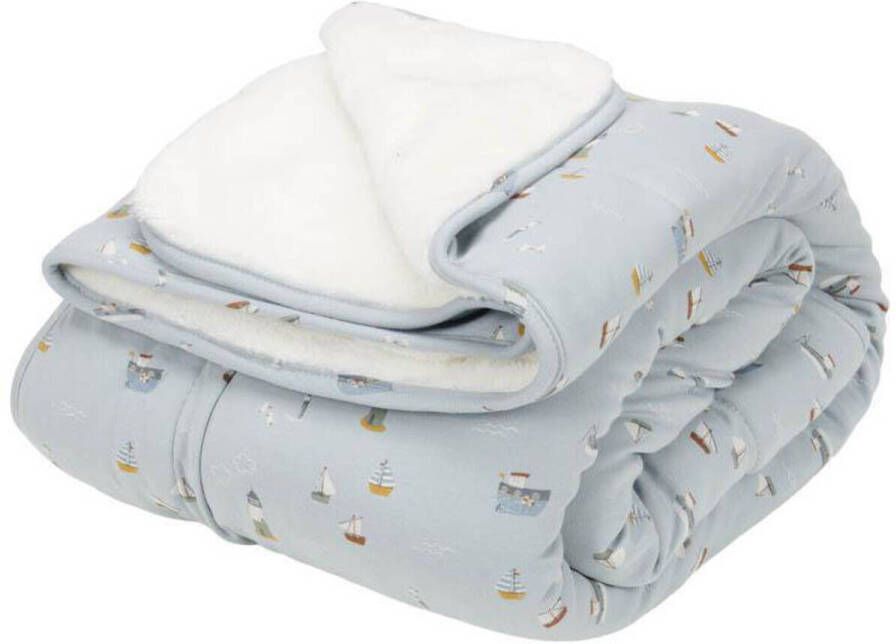 Little Dutch baby wiegdeken Sailors Bay Blue 70x100 cm Babydeken Blauw