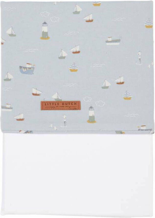 Little Dutch baby wieglaken Sailors Bay Blue 70x100 cm Babylaken Blauw