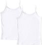 Little Label hemd van biologisch katoen set van 2 wit Meisjes Stretchkatoen (duurzaam) Ronde hals 134 - Thumbnail 2