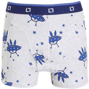 Little Label boxershort van biologisch katoen set van 5 blauw lichtgrijs Jongens Stretchkatoen 134 140 - Foto 3