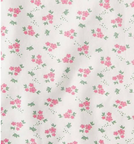 Little Label gebloemde shortama van katoen wit roze Meisjes Stretchkatoen Ronde hals 122 - Foto 3