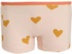 Little Label hipster van biologisch katoen set van 4 roze wit Slip Meisjes Stretchkatoen 122 - Foto 3