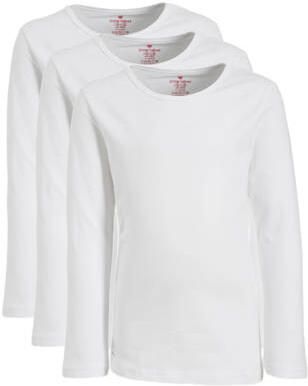 Little Label longsleeve van katoen wit (set van 3) Meisjes Stretchkatoen Ronde hals - Foto 4