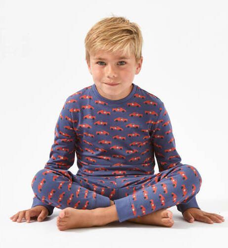 Little Label pyjama met all over print blauw rood Jongens Stretchkatoen Ronde hals 134 - Foto 2