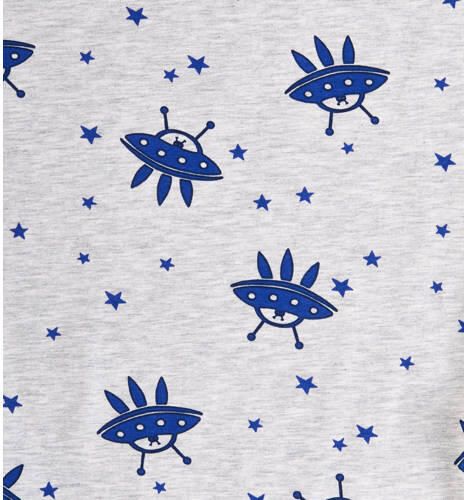Little Label pyjama met all over print van katoen blauw Jongens Stretchkatoen Ronde hals 110 116 - Foto 3