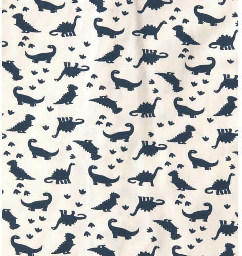 Little Label pyjama met all over print wit donkerblauw Jongens Stretchkatoen Reverskraag 110 - Foto 2