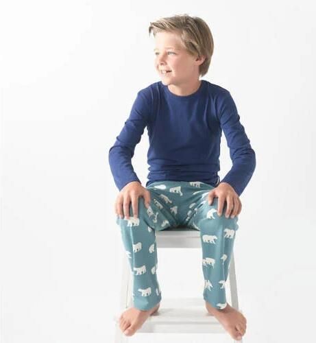 Little Label pyjama met dierenprint van biologisch katoen blauw Jongens Stretchkatoen Ronde hals 122 128 - Foto 5