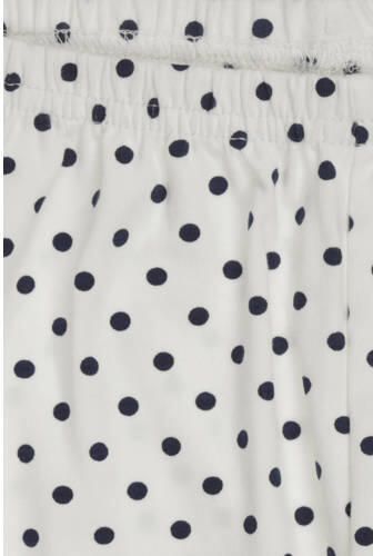 Little Label pyjama met stippen wit donkerblauw Meisjes Stretchkatoen Ronde hals maat 110-116 - Foto 4