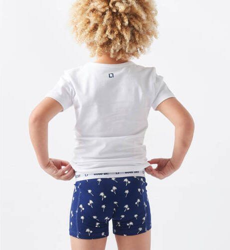 Little Label T-shirt van katoen set van 3 wit Jongens Stretchkatoen V-hals 110 116 - Foto 3