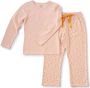Little Label pyjama van biologisch katoen met hartjes roze Meisjes Stretchkatoen Ronde hals 110 116 - Thumbnail 2