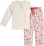 Little Label gebloemde pyjama van biologisch katoen roze Meisjes Stretchkatoen Ronde hals 110 116 - Thumbnail 2
