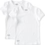 Little Label T-shirt van biologisch katoen set van 2 wit Meisjes Stretchkatoen Ronde hals 170 - Thumbnail 2