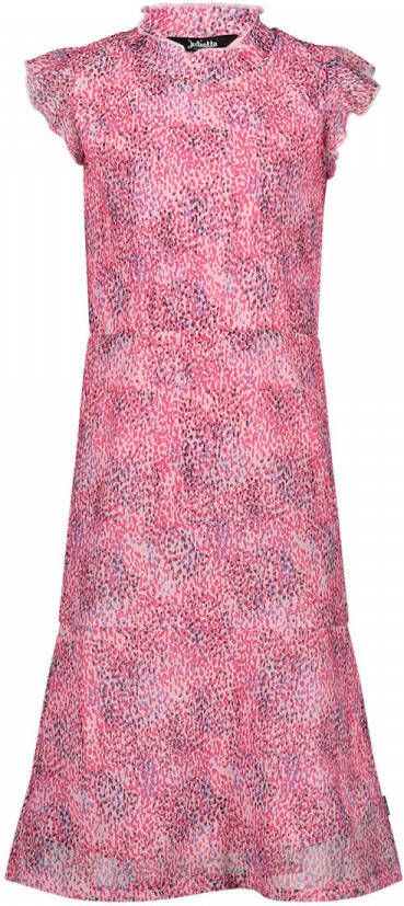 Little Miss Juliette jurk met all over print roze Meisjes Polyester Opstaande kraag 122-128