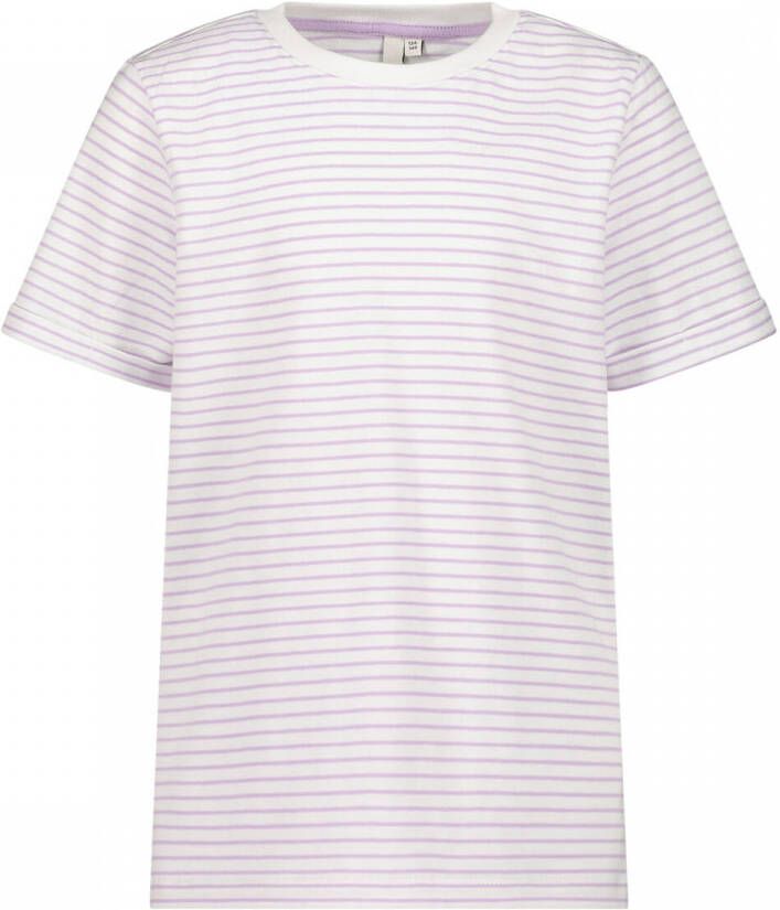 PIECES KIDS gestreept T-shirt LPRIA van katoen paars wit Streep 122 128 - Foto 2