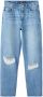 LMTD high waist loose fit jeans NLFBIZZA light denim Blauw Effen 158 - Thumbnail 2