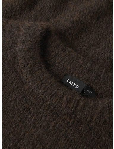 LMTD gebreide trui met wol donkerbruin Meisjes Polyester Ronde hals Effen - Foto 3