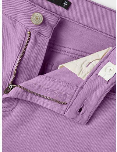 LMTD high waist wide leg jeans NLFTAZZA paars Meisjes Katoen Effen 140 - Foto 3