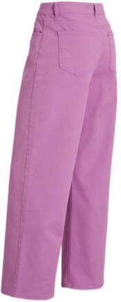 LMTD high waist wide leg jeans NLFTAZZA paars Meisjes Katoen Effen 140 - Foto 4