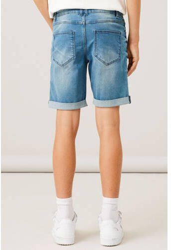 LMTD loose fit denim short NLMTONEIZZA light blue denim Korte broek Blauw 152 - Foto 4