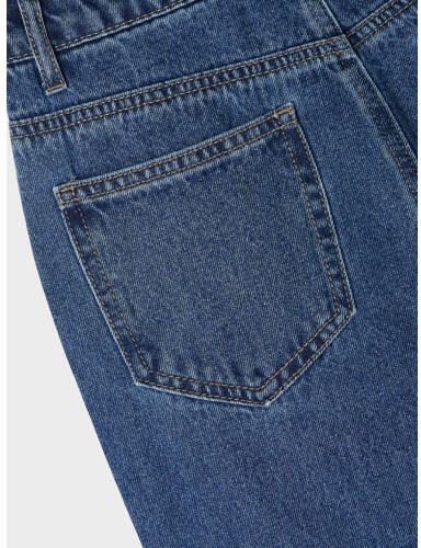 LMTD mom jeans NLFRAVEN stonewashed Blauw Meisjes Stretchdenim 128 - Foto 3