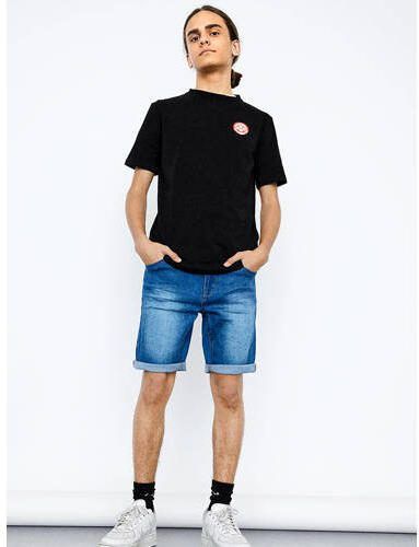 LMTD short NLMSHAUN met biologisch katoen stonewashed Denim short Blauw Jongens Stretchdenim 146 - Foto 3