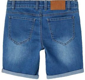 LMTD short NLMSHAUN met biologisch katoen stonewashed Denim short Blauw Jongens Stretchdenim 146 - Foto 5