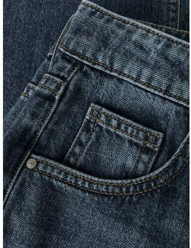 LMTD straight leg jeans medium blue denim Blauw Effen - Foto 4