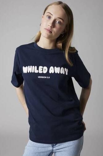 LMTD T-shirt donkerblauw Meisjes Katoen Ronde hals Tekst