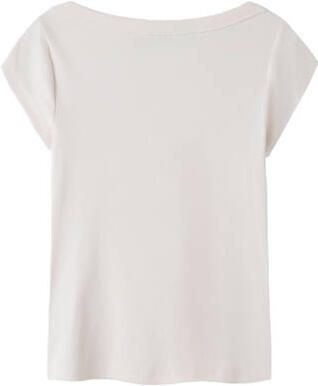 LMTD T-shirt met textuur lichtroze Meisjes Stretchkatoen Boothals Effen - Foto 3
