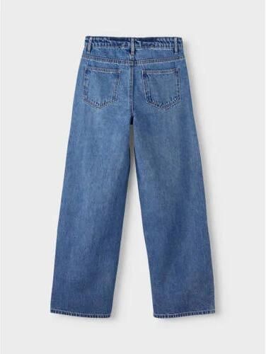 LMTD wide leg jeans NLFNOIZZA stonewashed Blauw Meisjes Denim Effen 152 - Foto 5