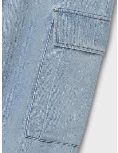 LMTD wide leg jeans NLFTARTIZZA light blue denim Blauw Vintage 152