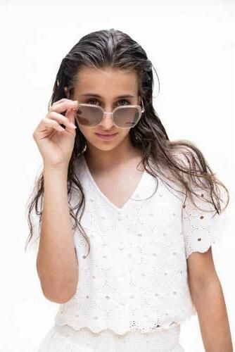 LOOXS 10sixteen blouse ecru Meisjes Katoen V-hals Effen 128 - Foto 2