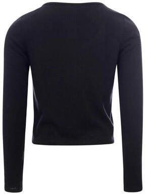 LOOXS 10sixteen fijngebreid vest zwart Meisjes Rayon V-hals Effen 128 - Foto 3