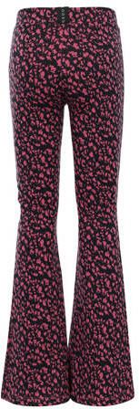 LOOXS 10sixteen flared broek met all over print roze zwart Meisjes Stretchkatoen 170 176 - Foto 2