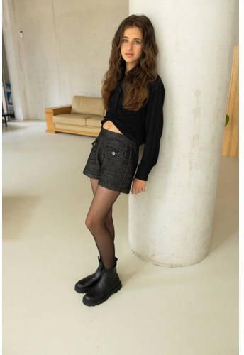 LOOXS 10sixteen gemêleerde casual short donkergrijs Korte broek Meisjes Polyester 164 - Foto 3