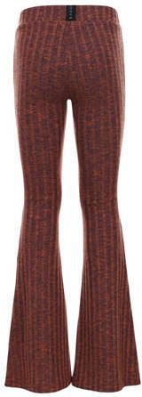 LOOXS 10sixteen gemêleerde flared broek bruin Meisjes Viscose Melée 128 - Foto 3