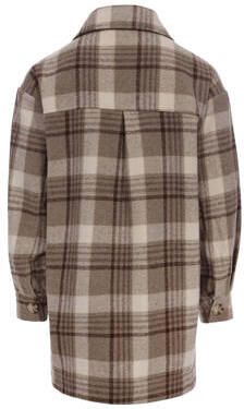 LOOXS 10sixteen geruite flanellen shacket winterjas beige Ruit 176 - Foto 2