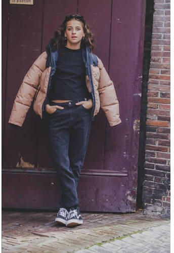 LOOXS 10sixteen gewatteerde jas beige zwart Meisjes Polyester Capuchon 128 - Foto 3