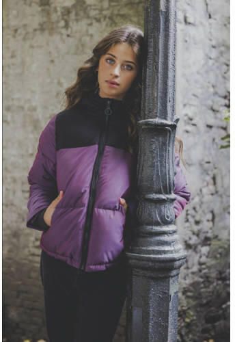 LOOXS 10sixteen gewatteerde jas paars zwart Meisjes Polyester Capuchon 128 - Foto 3