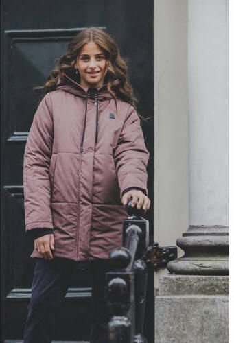LOOXS 10sixteen gewatteerde winterjas hazelnootbruin Meisjes Polyester Capuchon 140 - Foto 4