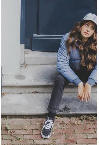 LOOXS 10sixteen gewatteerde winterjas warmblauw Meisjes Polyester Opstaande kraag 140 - Foto 4