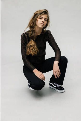 LOOXS 10sixteen high waist loose fit broek zwart Meisjes Rayon Effen 140 - Foto 2