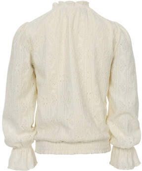 LOOXS 10sixteen kanten top crème Ecru Effen 128 | Top van