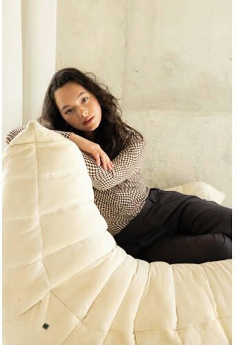 LOOXS 10sixteen longsleeve met all over print en open detail bruin ecru Meisjes Viscose Ronde hals 128 - Foto 2