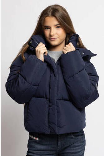 LOOXS 10sixteen quilted winterjas donkerblauw Meisjes Polyester Capuchon