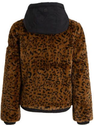 LOOXS 10sixteen reversible imitatiebont winterjas met panterprint bruin zwart 116 - Foto 2