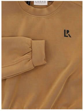 LOOXS 10sixteen sweater met backprint bruin met glitter Backprint - Foto 4