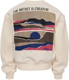 LOOXS 10sixteen sweater met backprint ecru Backprint 128 - Foto 5