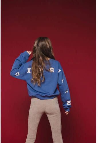 LOOXS 10sixteen sweater met tekst koningsblauw Tekst 128 - Foto 2